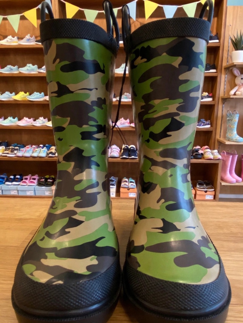 Western Chief Kids Green Camo Rain Boots